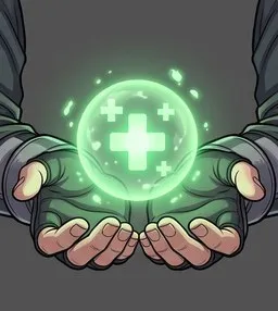 Illustration of the Heal hand sign