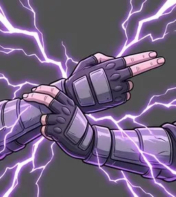 Illustration of the Lightning hand sign